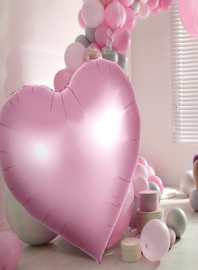 بالون ميني إنفلات كبير على شكل قلب وردي ضخم، مقاس 60 بوصة، لتزيين حفلات عيد الحب، وحفلات الزفاف، والخطوبة، والذكرى السنوية، وحفلات استقبال المولود. - Image 1